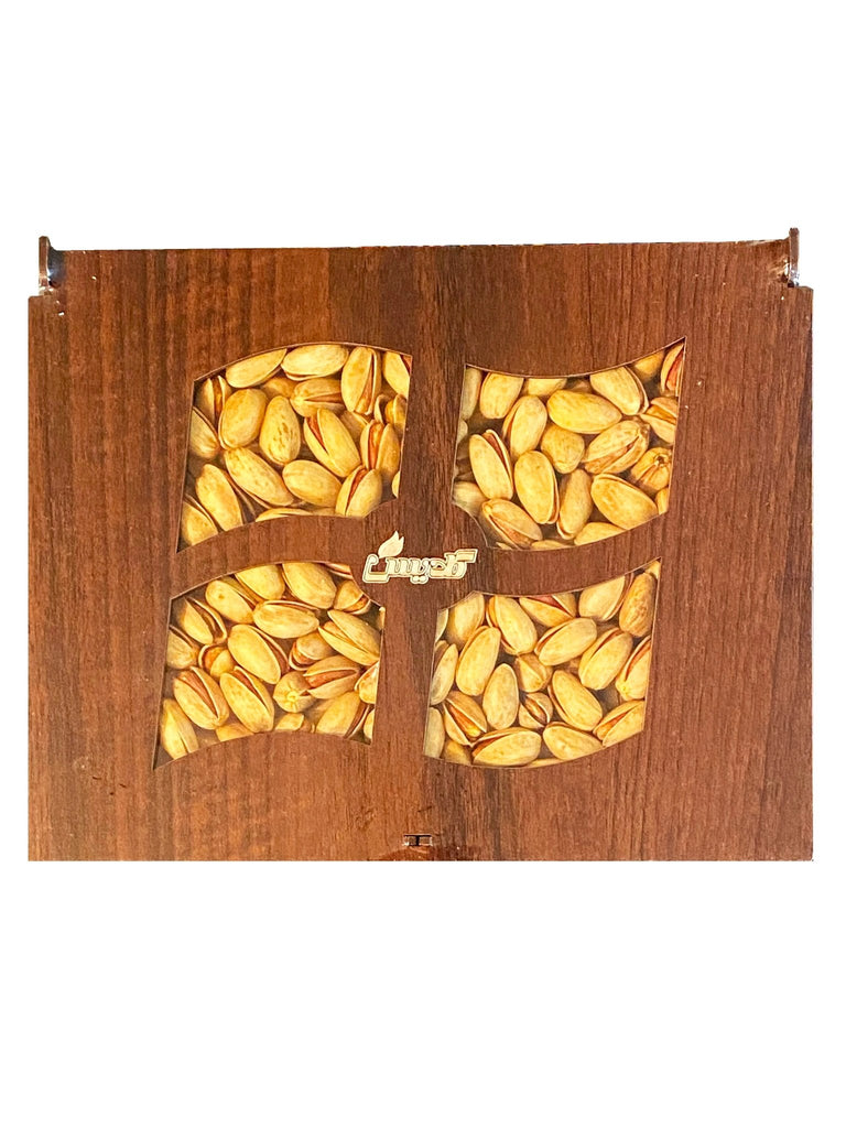 Akbari Pistachio Gift Pack - In Wooden Box ( Pesteh Kadoee ) - Nuts - Kalamala - Goldis