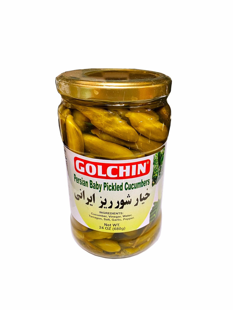 Baby Pickled Cucumber ( Khiar Shoor e Riz ) - Cucumber Pickle - Kalamala - Golchin