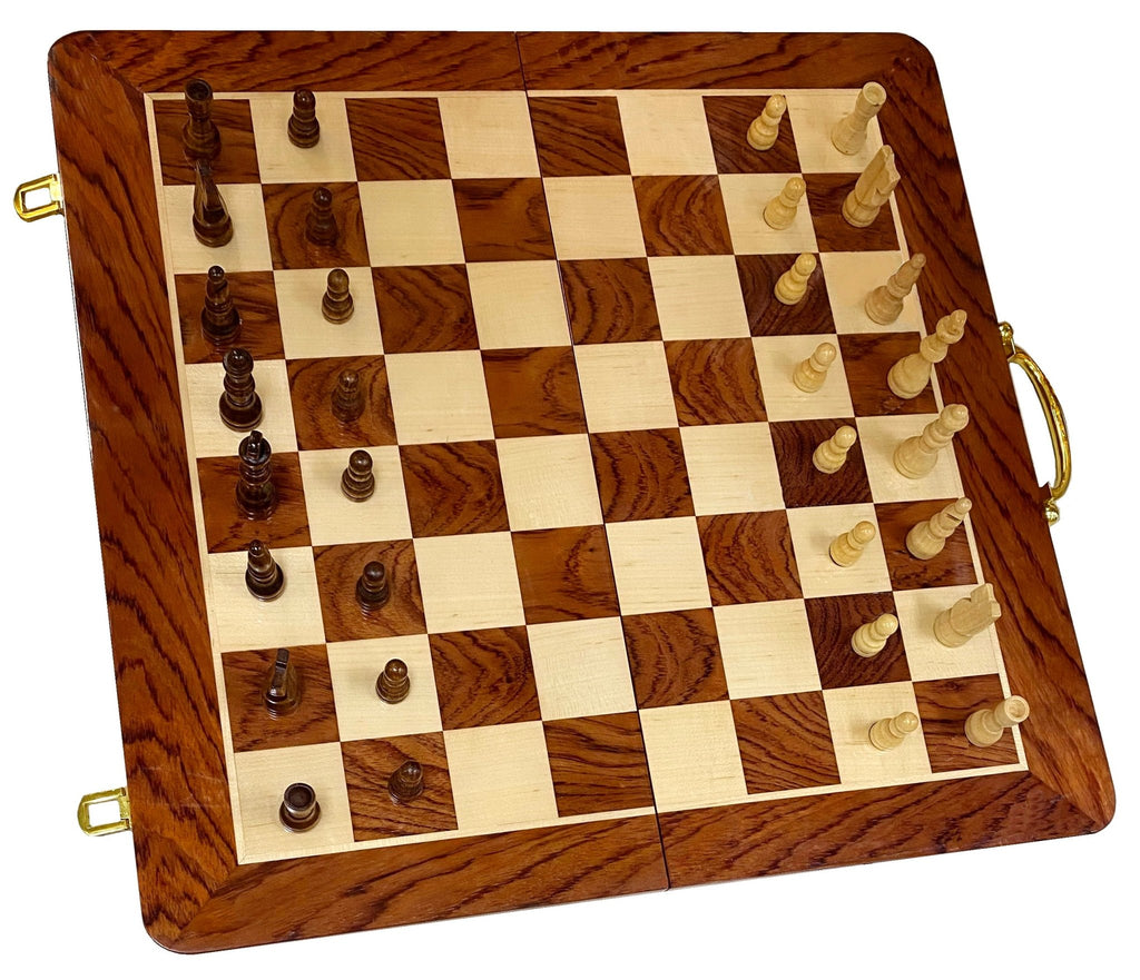 Backgammon & Chess Set - Wooden - 19" * 20" -Fancy, Eye-Catching ( Takhteh Nard-Shatranj ) - Games & Gifts - Kalamala - Kalamala