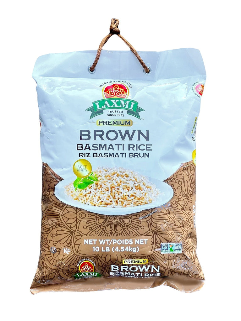 Brown Basmati Rice - 10 Pounds ( Berenj ) - Rice - Kalamala - Laxmi