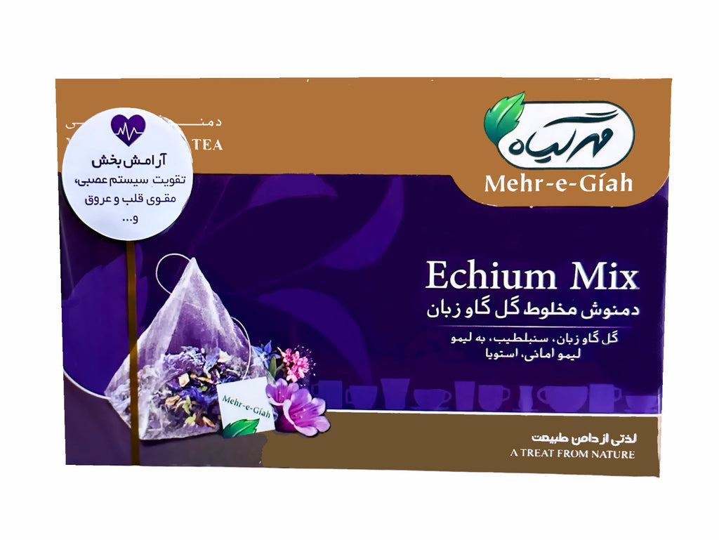 Echium Mix Mehr-e-Giah (Borage Mixed Herbal Tea) (Damnoosh e Gol Gav Zaban) - Kalamala - Kalamala