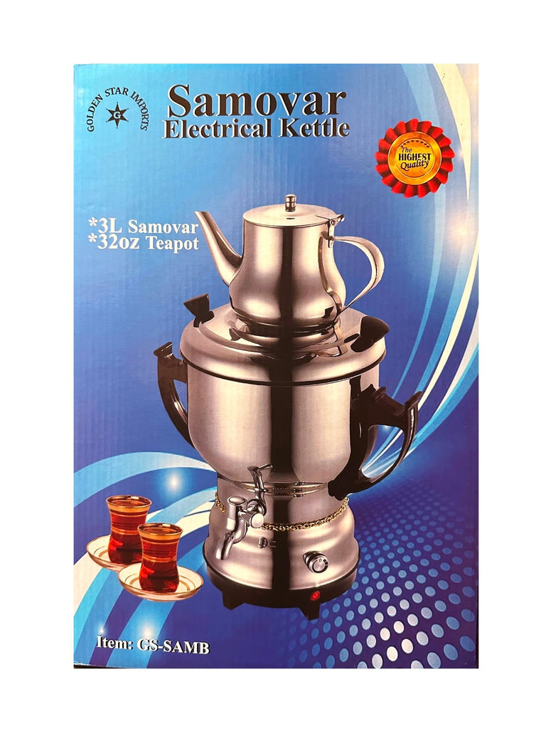Electrical Stainless Steel Tea Maker And Pot ( Samovar ) - Kettles - Kalamala - Golden Star