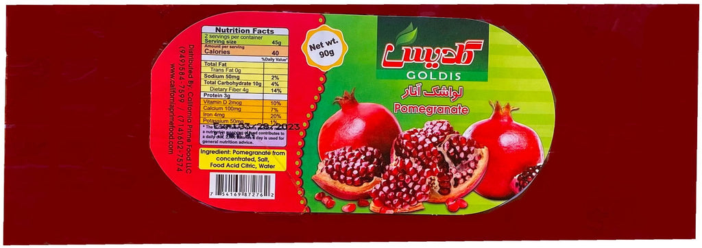 Large Fruit Leather - Pomegranate ( Lavashak Anar ) - Fruit Leather - Kalamala - Goldis