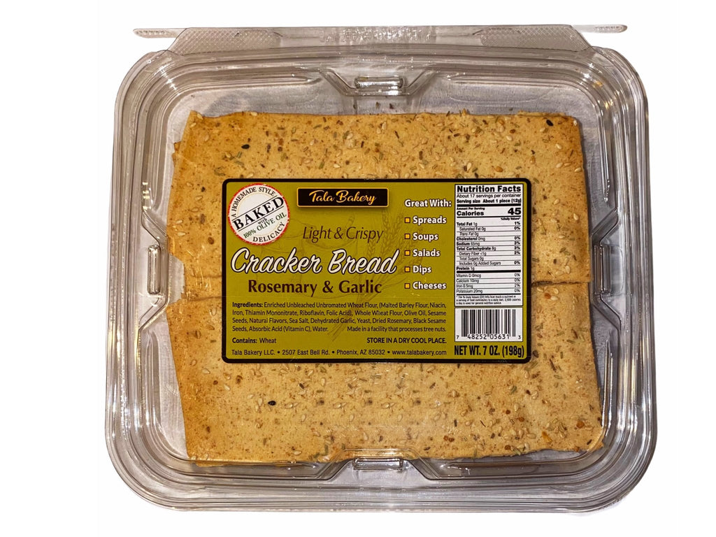 Light Crispy Cracker - Rosemary & Garlic ( Naan E Khoshk) - Biscuit & Cracker - Kalamala - Tala Bakery