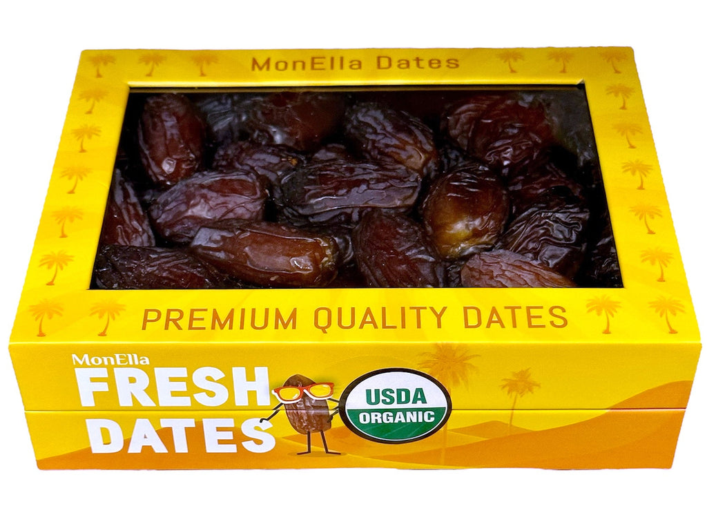 Medjool Dates - Fresh - 2 Lb -Organic, California, Jumbo ( Khorma ) - Dates - Kalamala - Kalamala