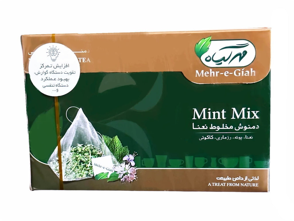 Mint Mix Herbal Tea - Dried ( Damnoosh e Nanaa ) - Herbal Tea - Kalamala - Mehr-e-Giah