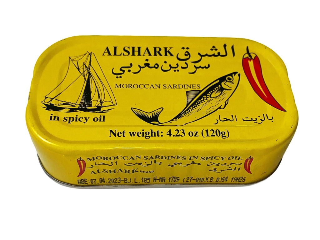 Moroccan Sardines - Spicy Oil - Easy Open ( Ton e Mahi ) - Canned Fish & Meat - Kalamala - Alshak