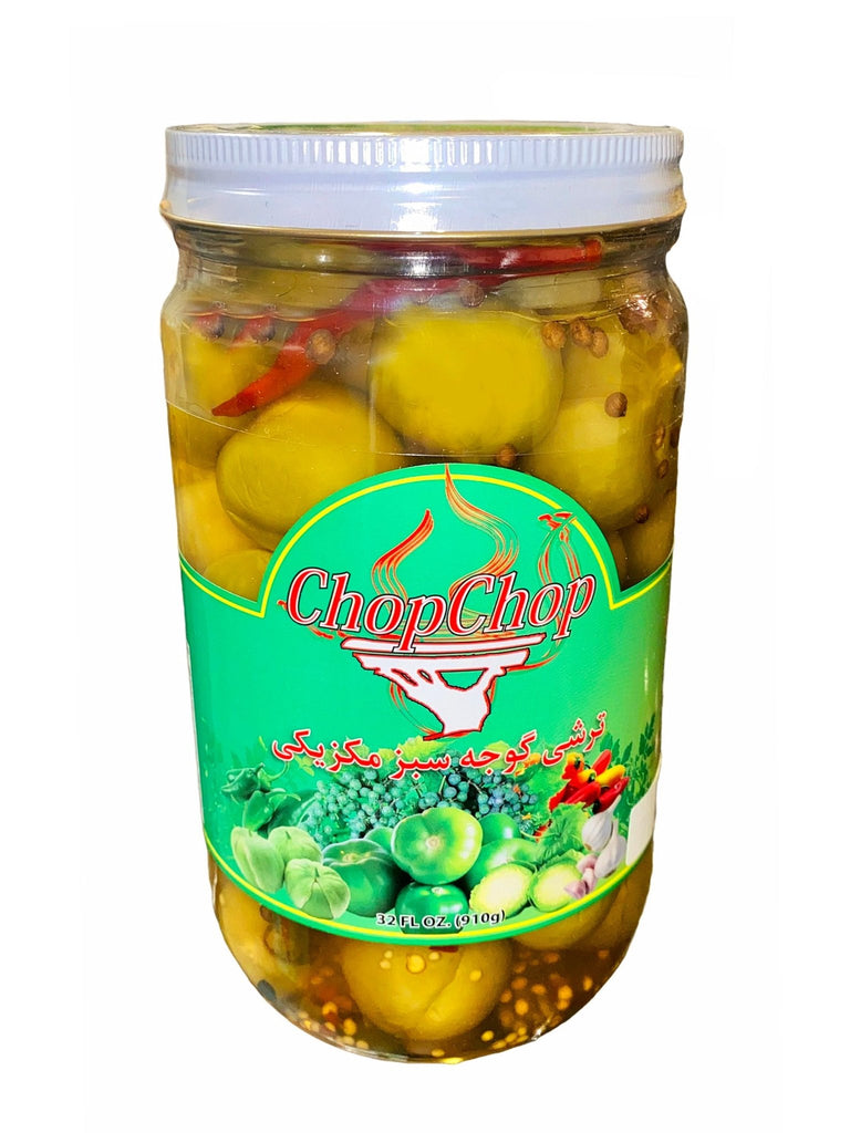 Pickled Tomatillo - 32 Oz ( Torshi Gojeh Sabz ) - Vegetable Pickle - Kalamala - Chop Chop