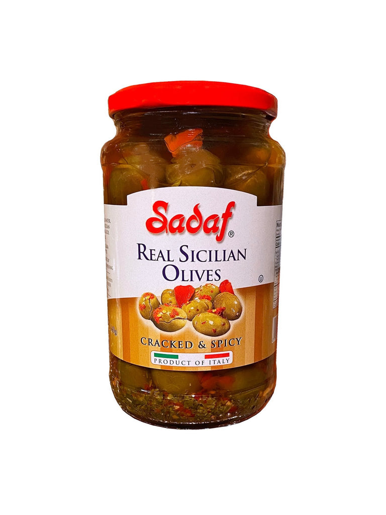 Real Sicilian Olives - Cracked & Spicy ( Zeytoon Tond ) - Olives - Kalamala - Sadaf