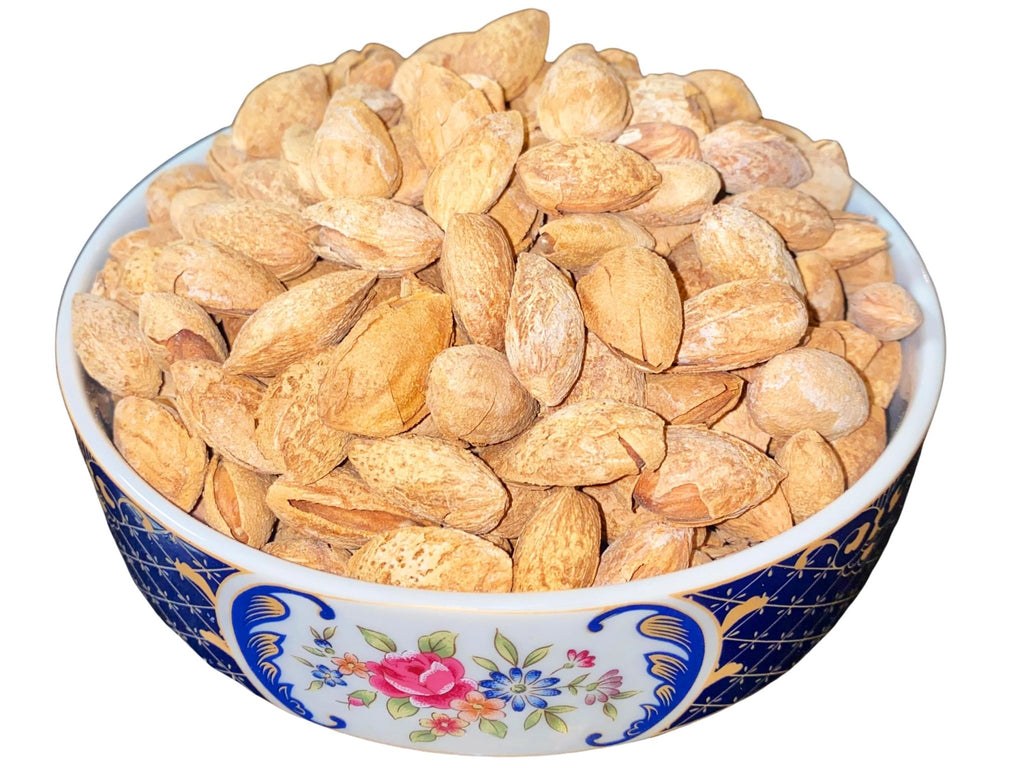 Roasted/Salted Almond In Shell - 1 Pound ( Badam Shoor Ba Poost - Badoom ) - Nuts - Kalamala - Kalamala