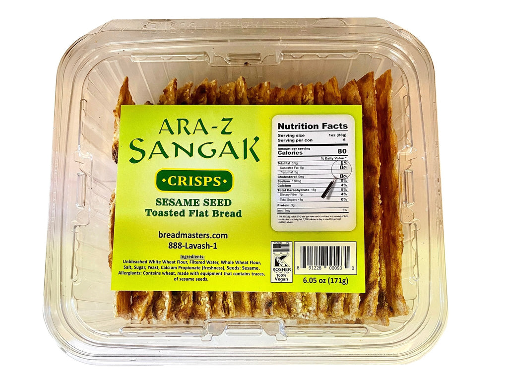 Sangak Sesame-Seed Toasted Flat Cracker Crisp - Chips ( Naan E Khoshk) - Biscuit & Cracker - Kalamala - Ara Z