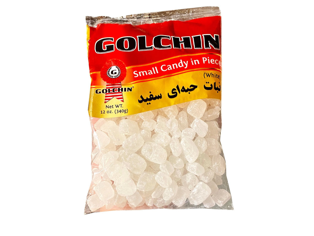 Small Rock Candy in Pieces - White ( Nabaat Habbeh ) - Rock Candy - Kalamala - Golchin