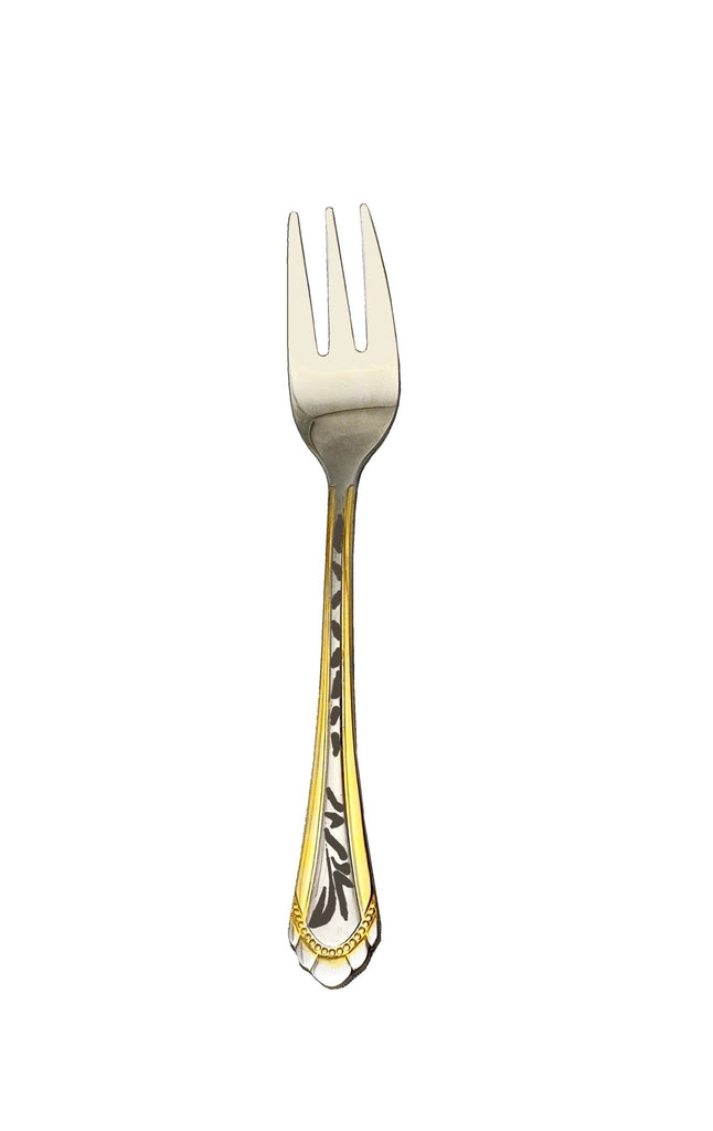 Stainless Steel Fruit Forks - 6 Pieces -Silver, Gold, Classy ( Cnangal Miveh Khori ) - Serveware - Kalamala - Kalamala
