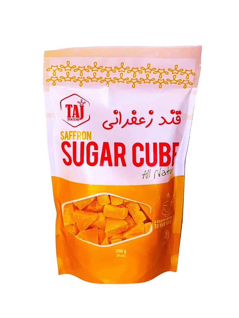 Sugar Cube - Saffron ( Ghand Zaferani ) - Sugar - Kalamala - Taj