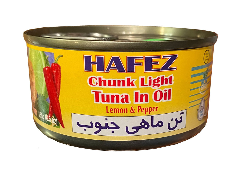 Tuna Fish - Lemon & Pepper - In Oil ( Ton e Mahi ) - Canned Fish & Meat - Kalamala - Hafez