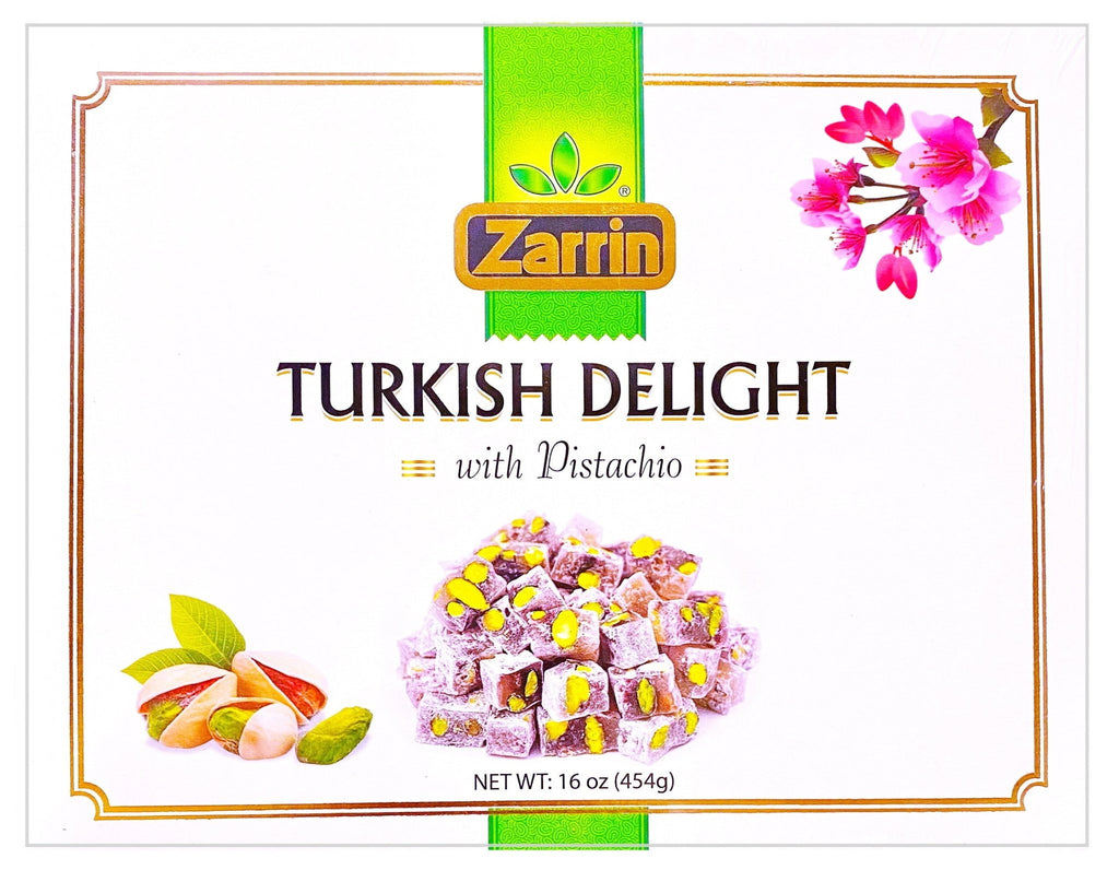 Turkish Delight - Pistachio - 16 Oz ( Baslogh - Basloogh - Baslough - Locum - Lokum ) - Candy & Confections - Kalamala - Zarrin