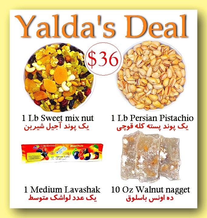 Yalda's Deal - Deals & Combo - Kalamala - Kalamala